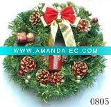 Wholesale 30CM christmas wreath with BOWKNOT