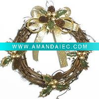Wholesale ARTIFICIAL christmas rattan wreath