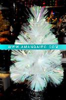 Wholesale 24" WHITE CANDY CANE FIBER OPTIC CHRISTMAS TREE ~ NEW