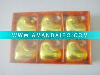 Wholesale heart shape hanging christmas decorative glass ball