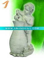 Wholesale Ivory Resin Garden Water Fountain