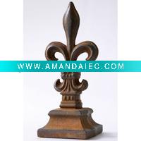 Wholesale Cast Iron Spearhead Finial, Metal/Iron Crafts, Garden ornament/decoration
