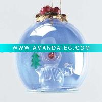 Wholesale GNle-12 Glass Snowman Inside Glass Ball Ornaments