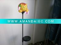 Wholesale solar cat garden ball with metal stand