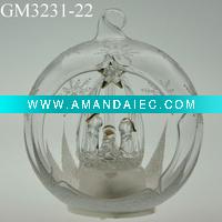 Wholesale christmas glass ball with LED light