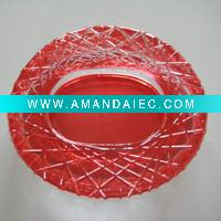 red crystal ashtray