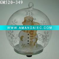 Wholesale christmas snowman ball with LED light