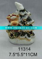 Wholesale xmas porcelain reindeer decoration LED / tea-light candle holder