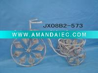 Wholesale single frame tricycle flower trellis for garden ornaments