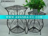 Wholesale S/2 sector flower trellis for meatl home ornaments
