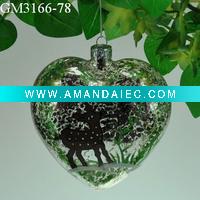 Wholesale hanging glass heart shaped