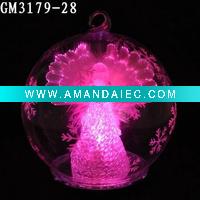 Wholesale christmas ball with fiber optic angel inside