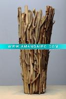 Wholesale Wooden Art Home Decorations (wooden flower pot )