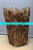 Wholesale Wooden Art Home Decorations (art flower pot)