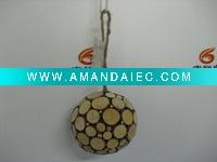 Wholesale LXS0185 10cm wood chips ball ornament,nat