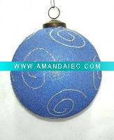 Wholesale Christmas Glass Hanging Decoration Ornaments