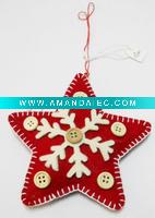 Wholesale 159001 2011 Hot Sale Handmade Felt Christmas Ornaments Star