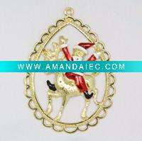 Wholesale Christmas pewter Santa ornament