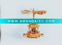 Wholesale Wooden Pyramid Christmas ornament 864005