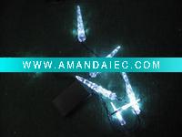 Wholesale rechargeable battery solar operated christmas icicle light