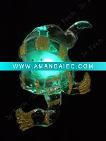 Wholesale 2pcs CR2032 battery operate, 15.8CM Snowman man head , christmas gift decoration slow RGB lighting