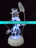 Wholesale 3pcs AAA battery operate 20.5CM SPADE SNOWMAN , chritmas gift slow RGB lighting