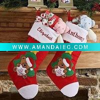 Wholesale embroidered Christmas stocking ST01