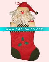 Wholesale embroidered Christmas stocking 08STW001A