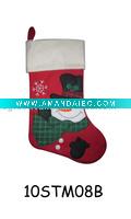 Wholesale embroidered christmas stocking 10STM08B
