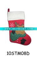 Wholesale embroidered Christmas stocking 10STM08D