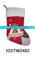 Wholesale embroidered Christmas stocking 10STM04B2