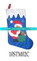 Wholesale embroidered christmas stocking 10STM02C