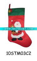 Wholesale embroidered Christmas stocking 10STM03C2