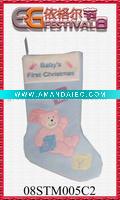 Wholesale embroidered Christmas stocking 08STM005C2