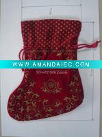 Wholesale Plush christmas stocking (S-001)