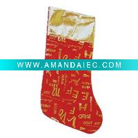 Wholesale Plush christmas stocking (S-003)