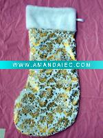 Wholesale Plush christmas stocking (S-019)