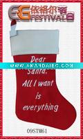 Wholesale embroidered christmas stocking 09STM61