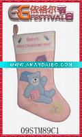 Wholesale embroidered christmas stocking 09STM89C1
