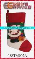 Wholesale embroidered christmas stocking 08STM002A