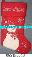 Wholesale embroidered christmas stocking 08STM004B