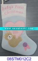 Wholesale embroidered christmas stocking 08STM012C2