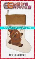 Wholesale embroidered christmas stocking 08STM003C