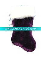 Wholesale 20in 2090 supersoft stocking w3380cuff pom Christmas plush stocking