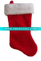 Wholesale 15.5 in plush stocking Christmas plush stocking