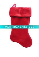 Wholesale 19in vt 0987 red plush stocking Christmas plush stocking