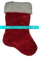 Wholesale 18 0852 stocking w1056cuff Christmas plush stocking