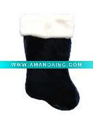 Wholesale 19in blue 1056 plush stocking Christmas plush stocking