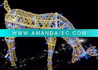 Wholesale New Design 3D LED Christmas deer Motif Light