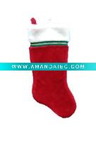 Wholesale 19 in 1054 red plush stocking Christmas plush stocking